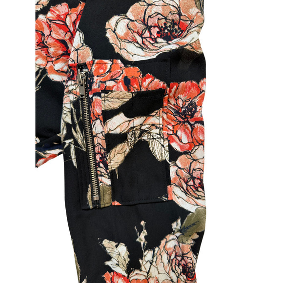 Sanctuary Anthropologie Floral Zip Front Bomber Jacket size Small - Picture 6 of 6